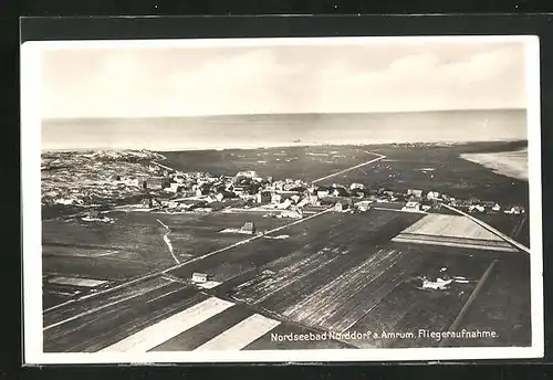 AK Norddorf a. Amrum, Fliegeraufnahme vom Dorf