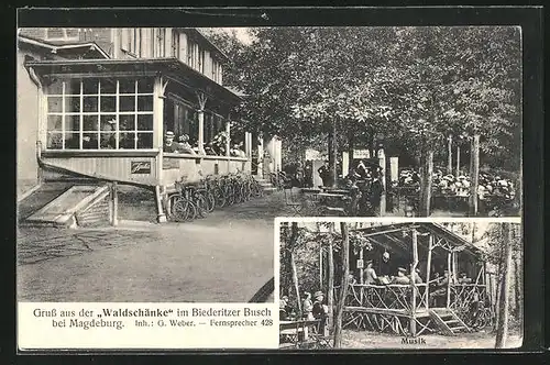 AK Biederitz, Gasthaus Waldschänke, Inh. G. Weber