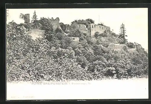 AK Blankenburg / Thür., Ansicht der Ruine Greifenstein