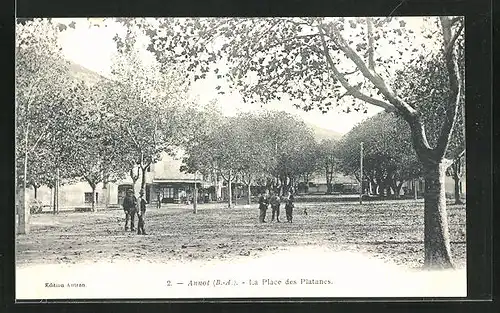 AK Annot, La Place de Platanes