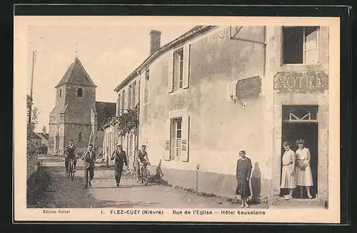 AK Flez-Cuzy, Hotel Keukelaire, Rue de l`Eglise