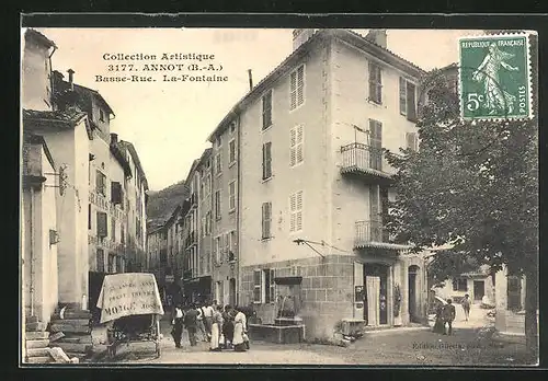 AK Annot, Basse-Rue, La-Fontaine