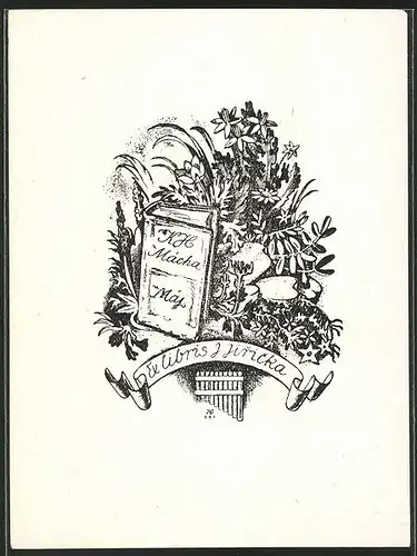 Exlibris Blumen vom Grab