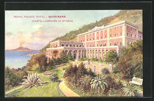 Künstler-AK Castellammare di Stabia, Royal Palace Hotel Quisisana