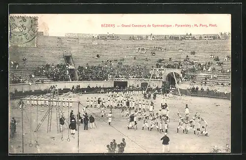 AK Béziers, Grand Concours de Gymnastique, Pyramides