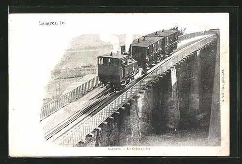 AK Langres, La Cremaillere, Bergbahn