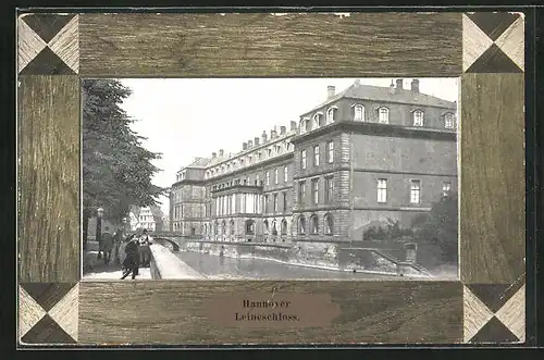 AK Hannover, Leineschloss im Passepartoutrahmen