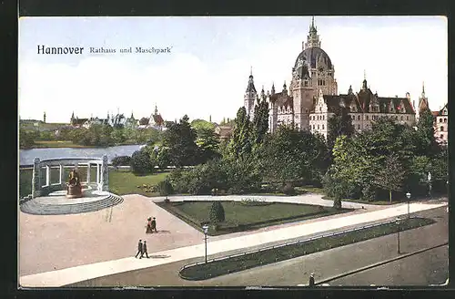 AK Hannover, Rathaus und Maschpark