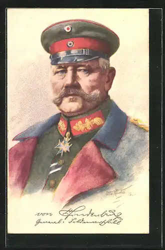 AK Generalfeldmarschall Paul von Hindenburg im Portrait