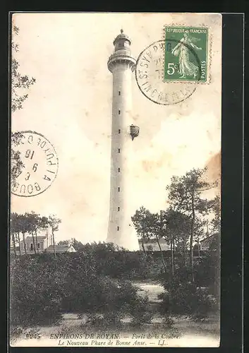 AK Royan, Foret de la Coubre, Le Nouveau Phare de Bonne Anse, Leuchtturm