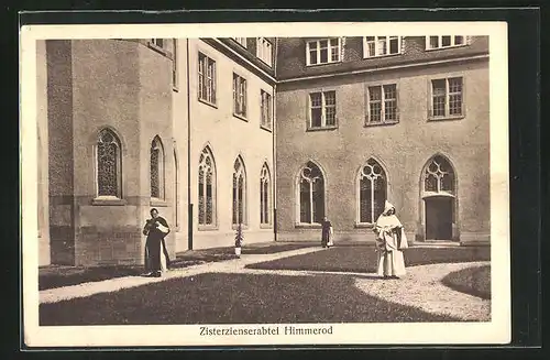 AK Himmerod, im Hof der Zisterzienserabtei