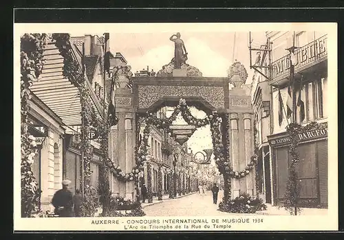 AK Auxerre, Concours International de Musique 1034, L`Arc de Triomphe de la Rue du Temple, Sängerfest