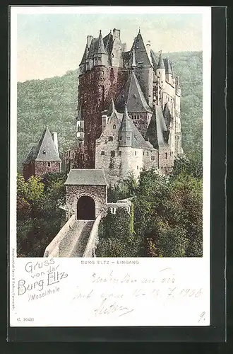 AK Obernhof a. d. Lahn, Eingang zur Burg Eltz an der Mosel