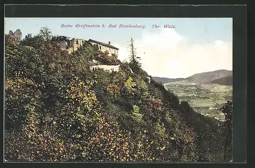 AK Greifenstein b. Bad Blankenburg, Ruine der Burg