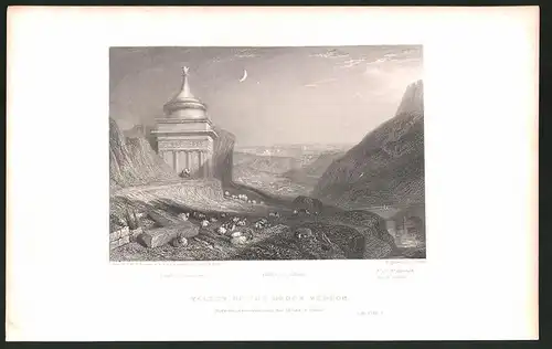 Stahlstich Valley of the Brook Kedron, Stahlstich von E. Finden um 1835