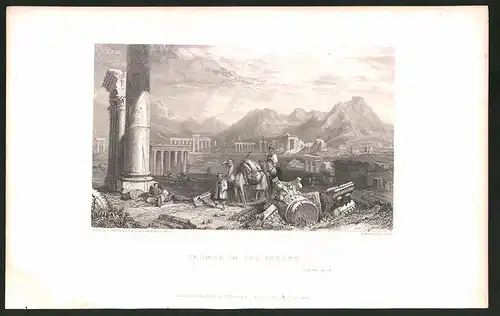 Stahlstich Tadmor in the Desert, Stahlstich von E. Finden um 1835