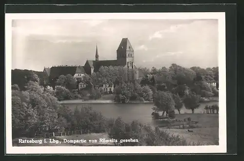 AK Ratzeburg i. Lbg., Dompartie von Römnitz gesehen