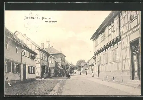 AK Heringen /Helme, Hauptstrasse