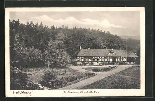 AK Stadtoldendorf, Gasthaus Schützenhaus in Mittendorffs Park