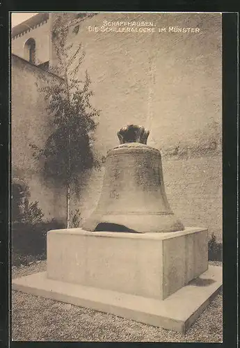 AK Schaffhausen, die Schillerglocke im Münster