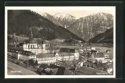 AK Ettal, Kloster Ettal aus der Vogelschau