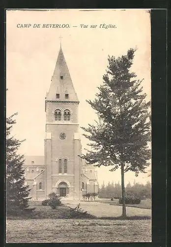 AK Camp de Beverloo, Vue sur Eglise