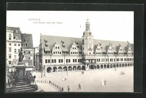 AK Leipzig, altes Rathaus nach dem Umbau