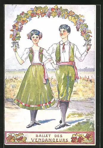 AK Neuchâtel, Ballet des Vendangeurs, Sängerfest 1912