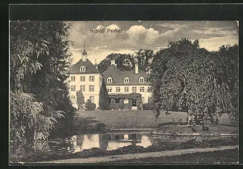 AK Panker, Blick über den Teich zum Schloss