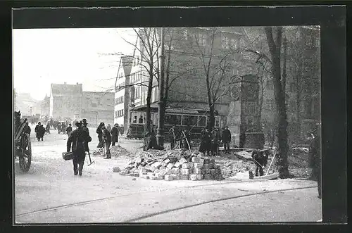 AK Nürnberg, Hochwasser-Katastrophe am 5. Februar 1909 - Maxplatz nach der Katastrophe