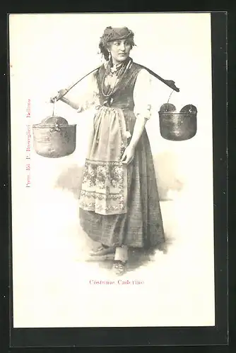 AK Costume Caderino, italienische Frau in Volkstracht