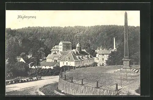 AK Mägdesprung, Ortsansicht aus der Vogelschau