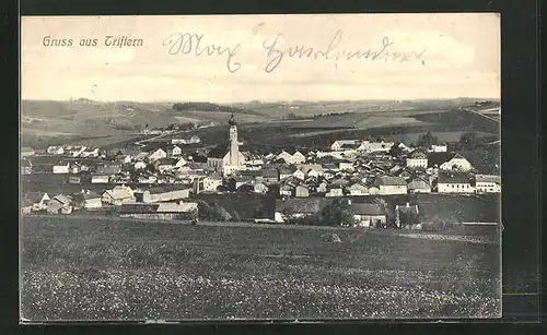 AK Triftern, Totalansicht mit Kirchturm