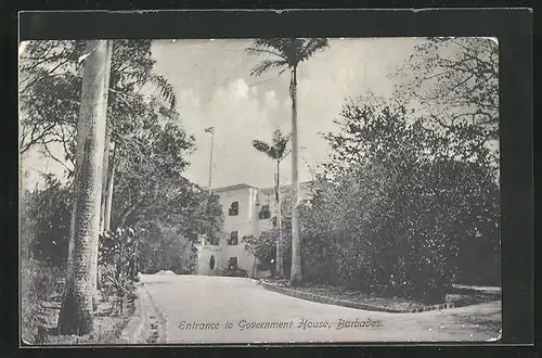 AK Barbados, Entrance to Government House