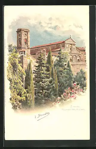 Lithographie Firenze, Chiesa di San Miniato