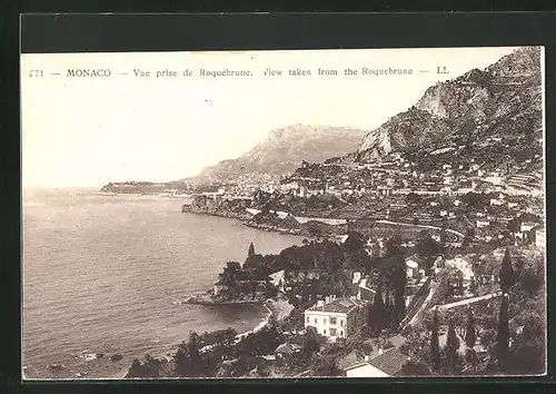 AK Monaco, Vue prise de Roquebrune