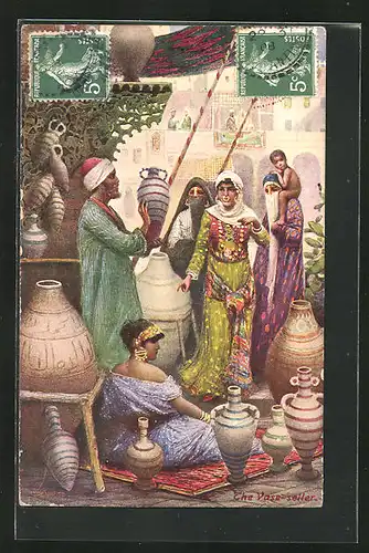 Künstler-AK arabische Händler, the Vase Seller