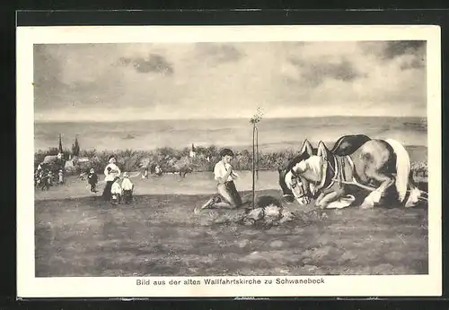 AK Schwanebeck, Bild aus der alten Wallfahrtskirche