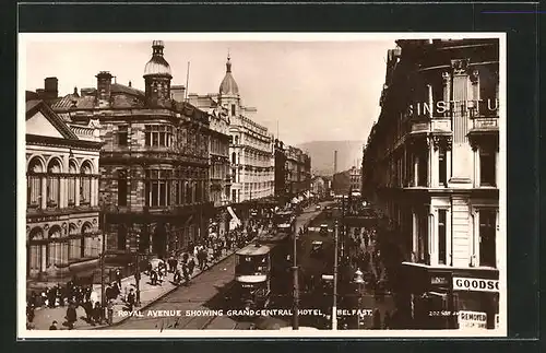 AK Belfast, Royal Avenue showing Grand Central Hotel
