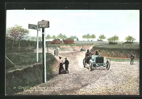 AK Circuit de la Seine-Inférieure, Virage de Londiniéres, Autorennen