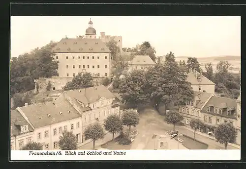 AK Frauenstein /E., Blick auf Schloss und Ruine