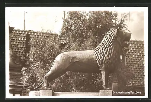 AK Braunschweig, am Löwendenkmal