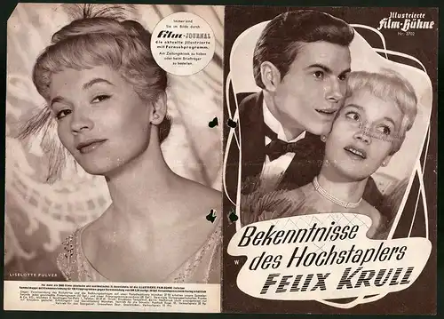 Filmprogramm IFB Nr. 3702, Bekenntnisse des Hochstaplers Felix Krull, L. Pulver, H. Buchholz, Regie: Kurt Hoffmann