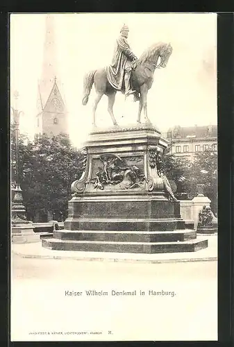 AK Hamburg, Kaiser Wilhelm Denkmal