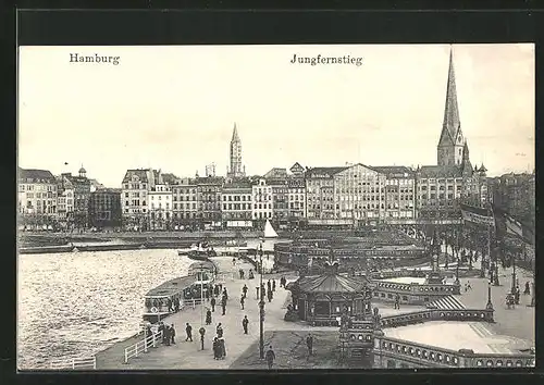 AK Hamburg-Neustadt, Jungfernstieg aus der Vogelschau