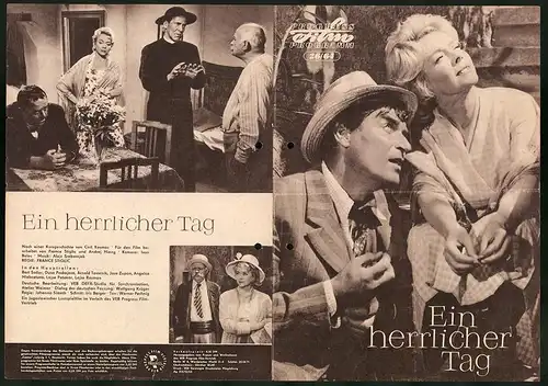 Filmprogramm PFP Nr. 26 /64, Ein herrlicher Tag, Bert Sotlar, Dusa Pockajeva, Regie: France Stiglic