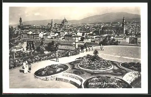 AK Firenze, Panorama mit Kirchen