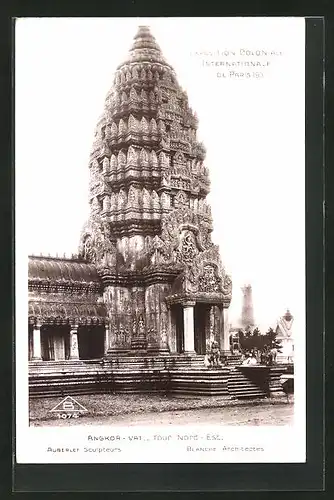 AK Paris, Exposition Coloniale Internationale 1931, Angkor-Vat, Tour Nord-Est