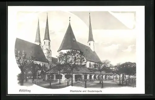 AK Altötting, Pfarrkirche und Gnadenkapelle