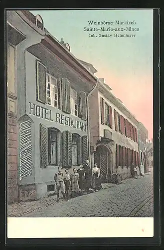 AK Sainte-Marie-aux-Mines, Hotel-Restaurant von Gustav Heimlinger